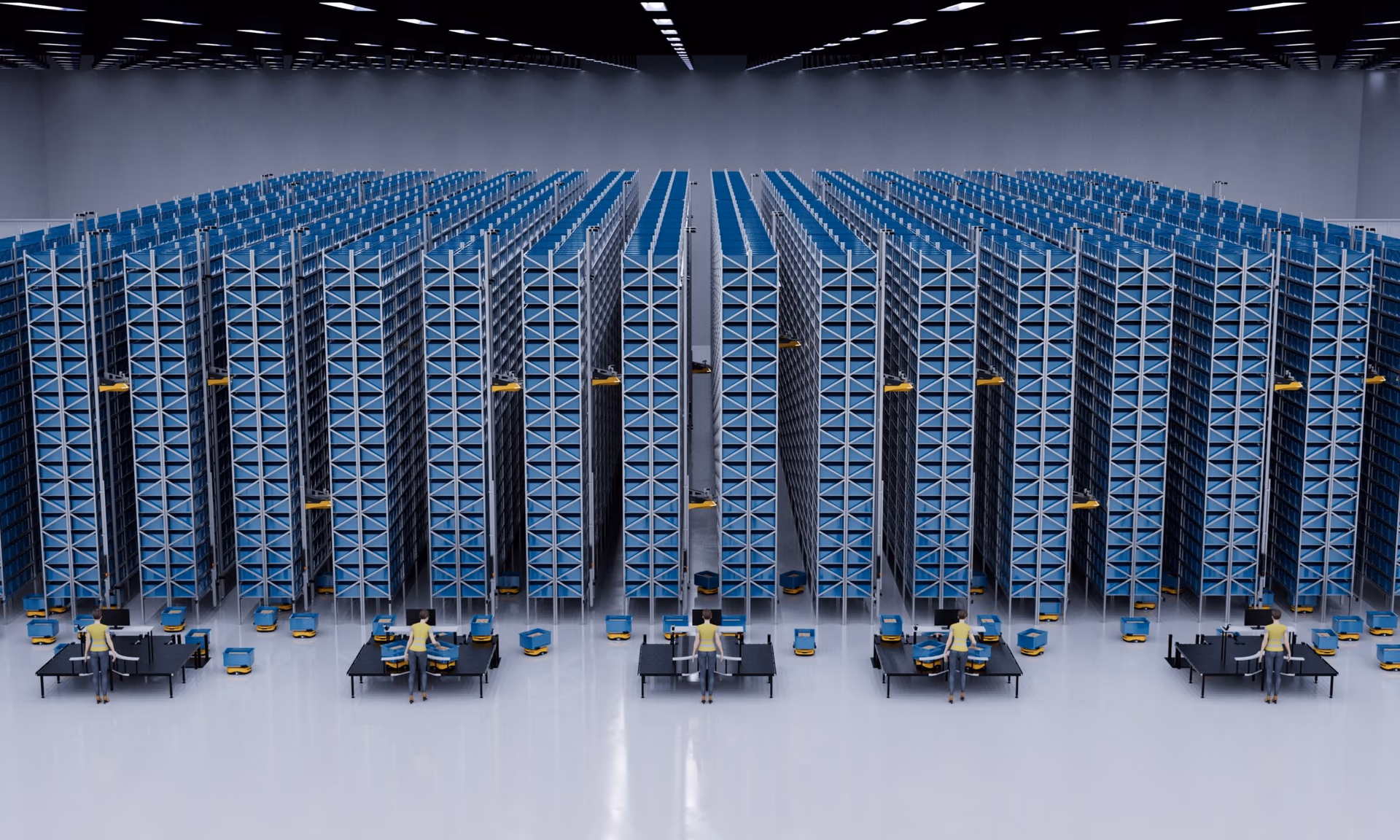 Goods-to-Person Tote Systems warehouse storage system