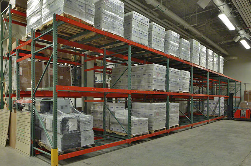 Push Back Racking system configuration diagram